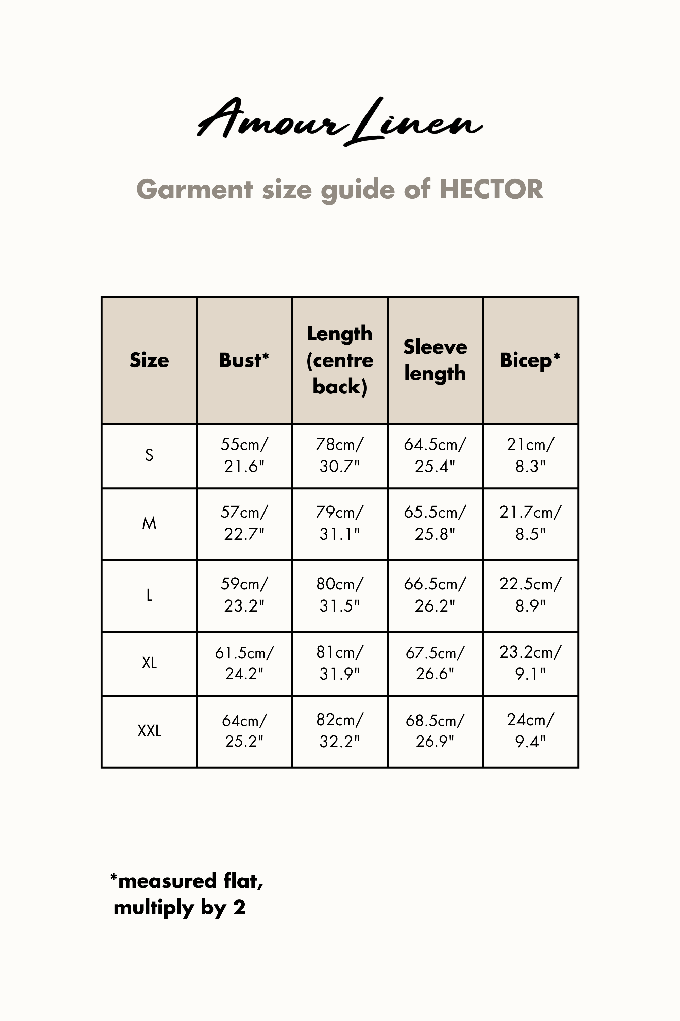 Hector classic linen shirt in White from AmourLinen
