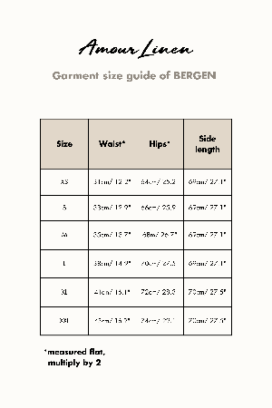 Bergen mid length linen skirt in Green Gingham from AmourLinen