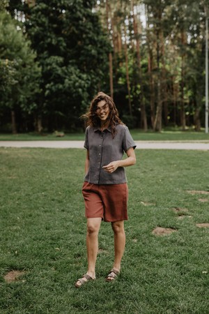 MATILDA shorts in Terracotta | sale from AmourLinen