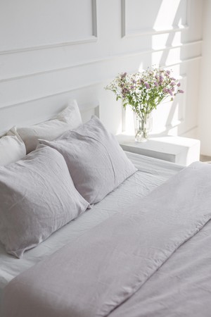 Linen bedding set in Cream from AmourLinen