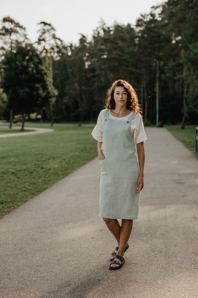 Linen apron dress JADE | ARCHIVE SALE from AmourLinen