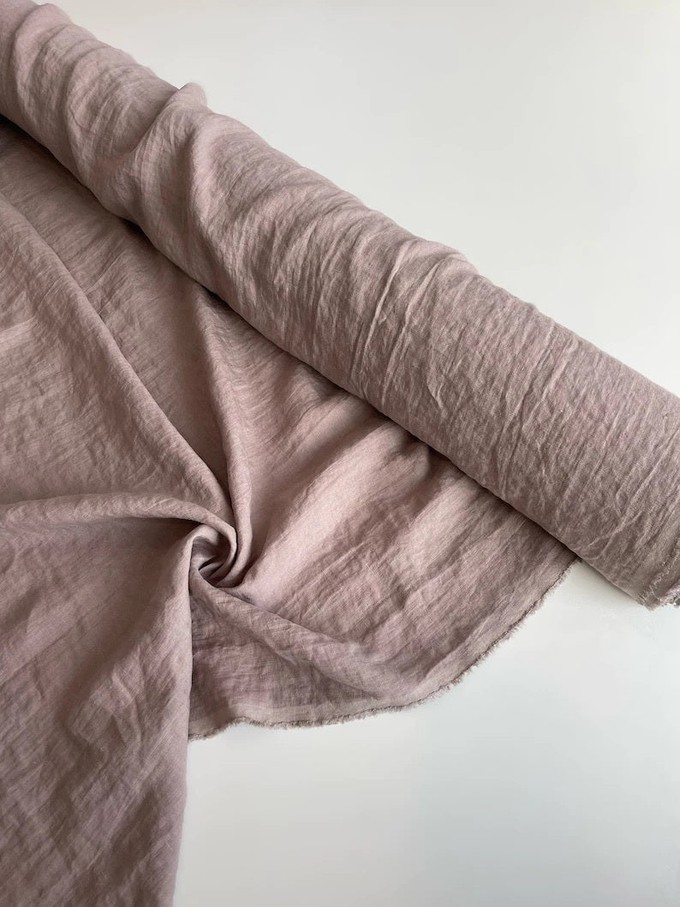 Rosy Brown 95" / 240 cm linen fabric from AmourLinen