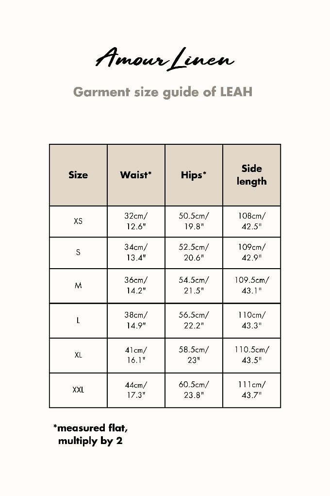 Leah wide linen pants with slits in Cream | sale from AmourLinen
