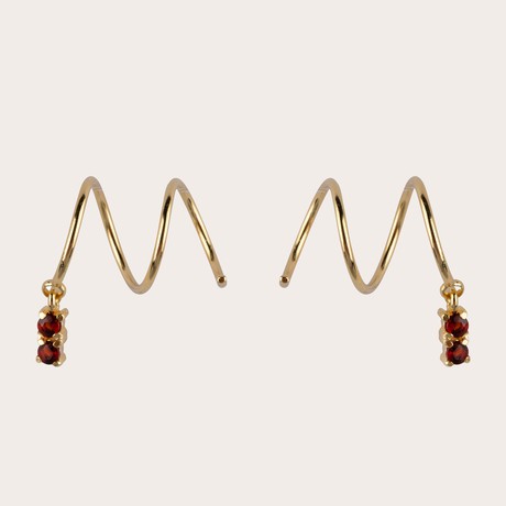 Rumi garnet earrings from Ana Dyla