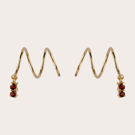 Rumi garnet earrings from Ana Dyla