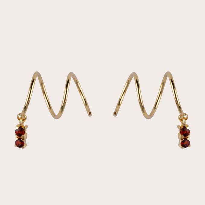 Rumi garnet earrings from Ana Dyla