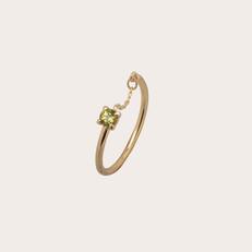 Ella peridot ring via Ana Dyla