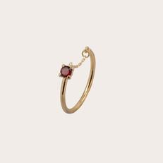 Ella garnet ring via Ana Dyla