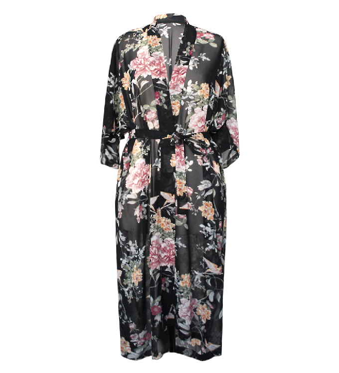 Sheer Floral Robe from Anekdot