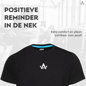 Sportshirt Heren | 100% Duurzaam | Zwart | APM from APM | Always Positive Mindset
