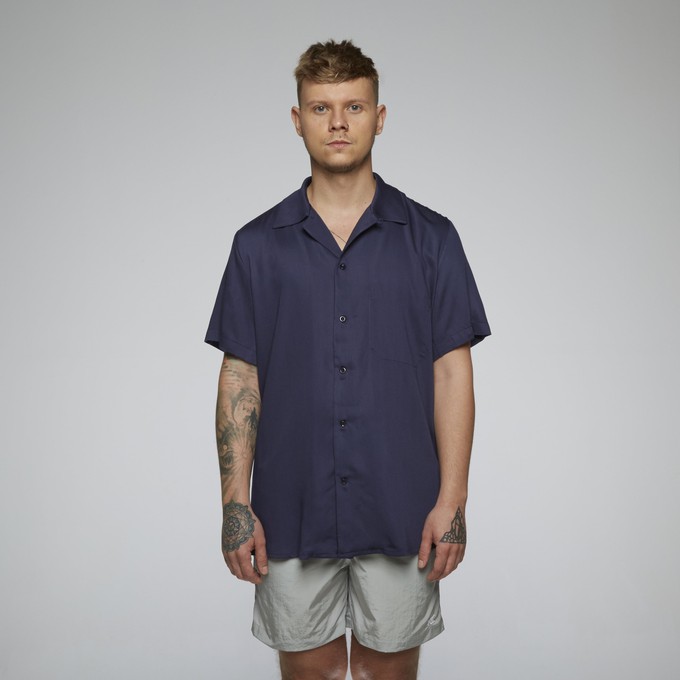 AS beach shirt button OG navy from arctic seas