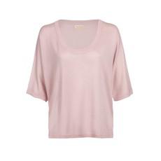 Pink Batwing Silk Cashmere Top via Asneh