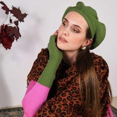 Leopard print cashmere scarf in brown – Large Size via Asneh