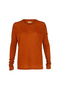 Brown cashmere sweater with rib knit details van Asneh