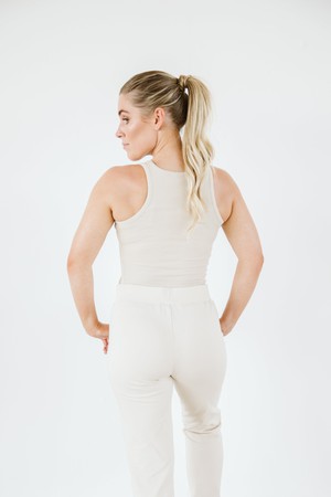 Ribbed Vest / Beach Sand from Audella Athleisure