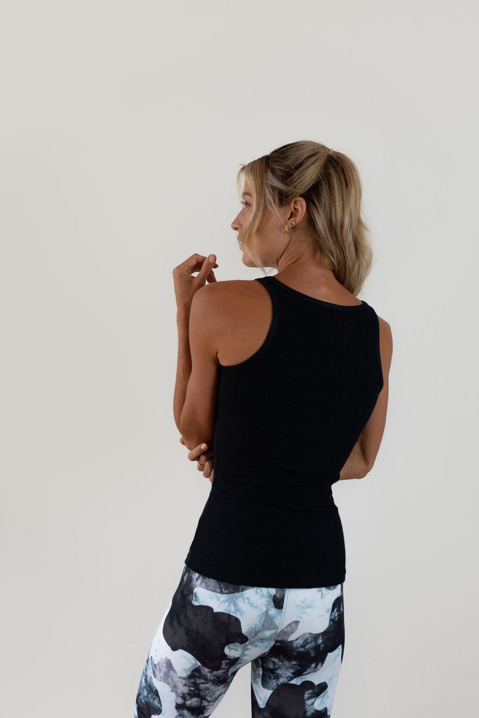 Ribbed Vest / Black from Audella Athleisure