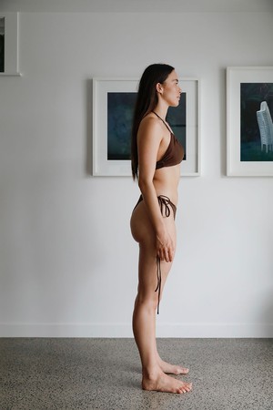 Tie Side Bottom | Cacao from AURAI SWIM