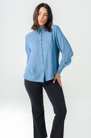 Shirt Kauri blue jeans from avani apparel