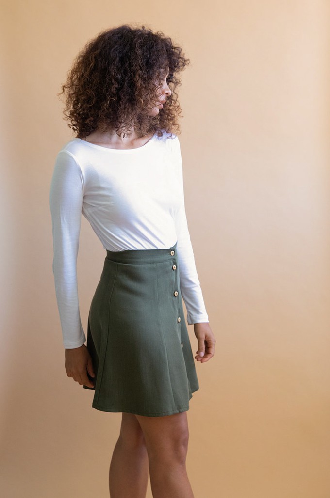 Skirt Parrotia khaki from avani apparel