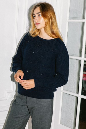 Sweater Idesia navy from avani apparel