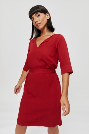 Catherine | Dress in Red with optional belt from AYANI