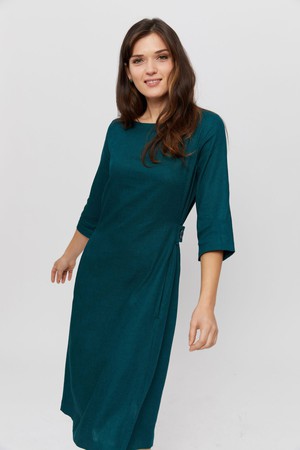 Emilia | Midi A-line Dress in Green from AYANI