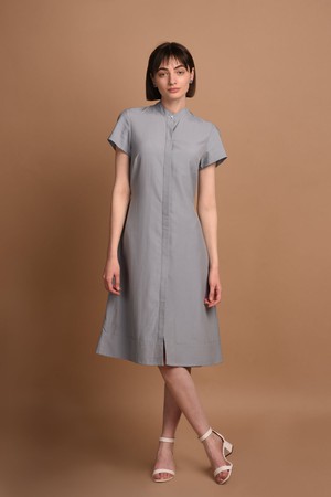 Melanie Shirt Dress with short sleeves in Light Blue from AYANI