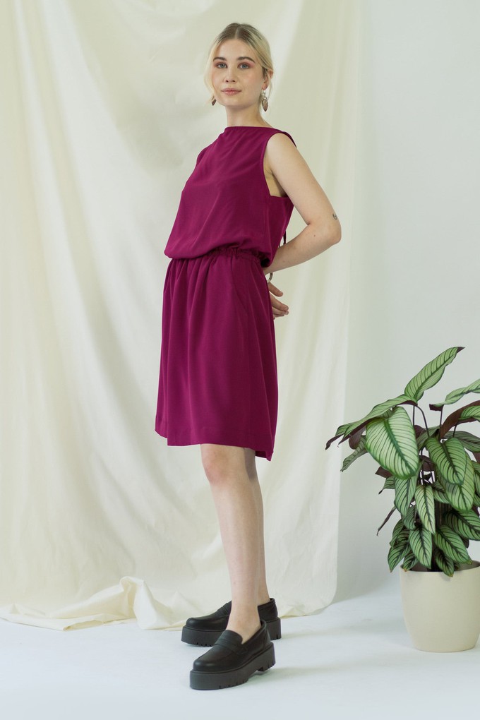 Bella | Sleeveless drapey dress in Magenta from AYANI