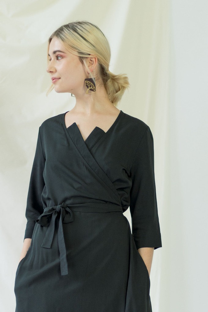 Marlene | Classy Wrap Dress in Black from AYANI