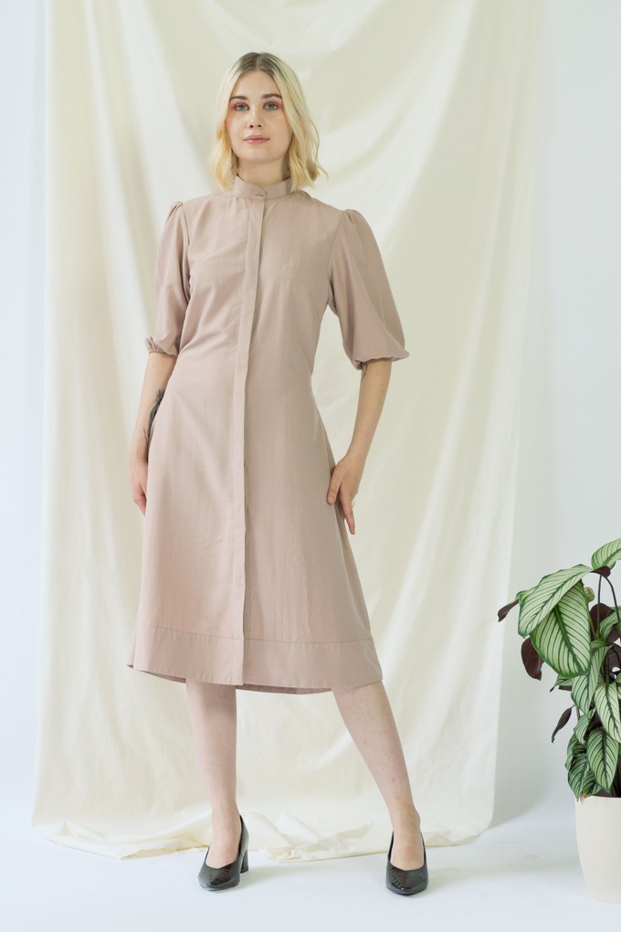 Melanie | Shirt Dress with balloon sleeves in rose from AYANI