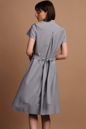 Melanie Shirt Dress with short sleeves in Light Blue from AYANI