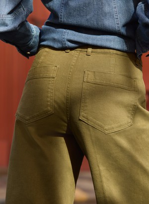 Jena Organic Cotton Stretch Wide Crop Jeans from Baukjen