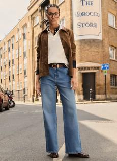 Emery Organic Cotton Stretch Wide Leg Jeans via Baukjen