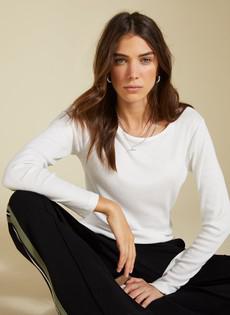 Krystea Luxe Crew Neck Top via Baukjen
