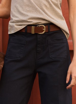 Jena Organic Cotton Stretch Wide Crop Jeans from Baukjen