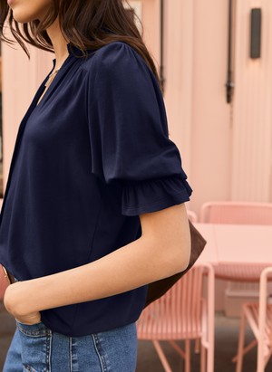 Noa Short Sleeve Blouse from Baukjen