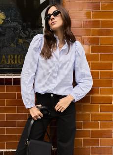 Debbie Organic Cotton Stripe Blouse via Baukjen