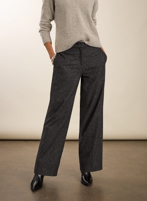 Gwynnie Wool Blend Wide Leg Trousers from Baukjen