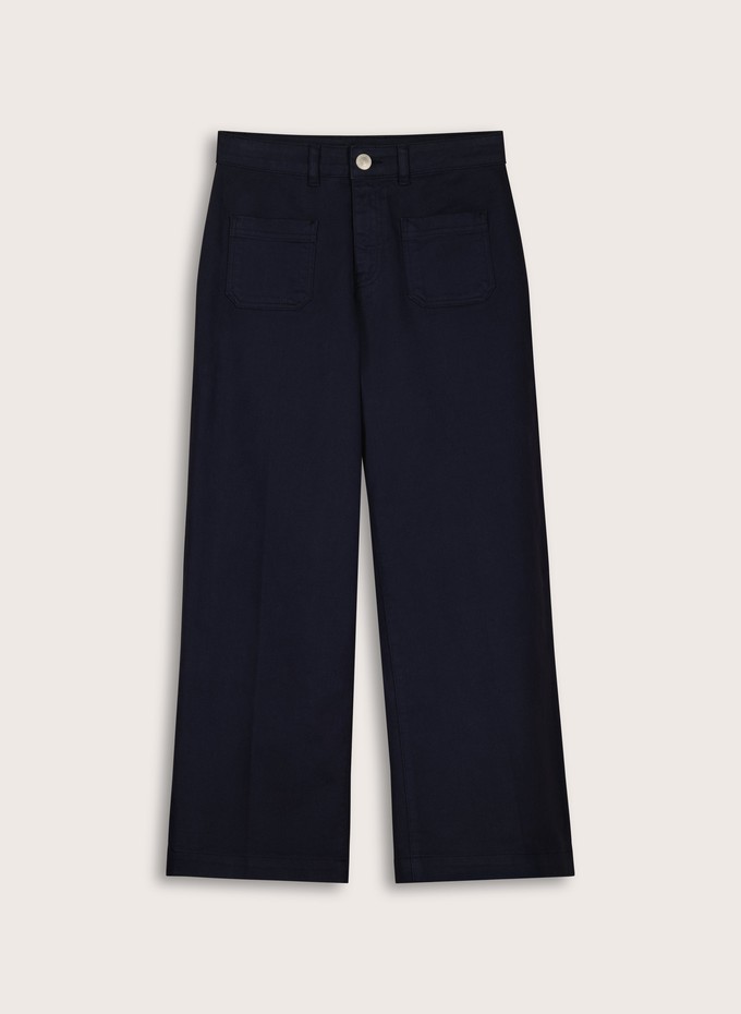 Jena Organic Cotton Stretch Wide Crop Jeans from Baukjen
