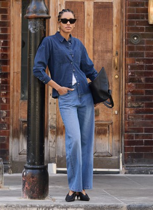 Damaris Organic Denim Shirt from Baukjen