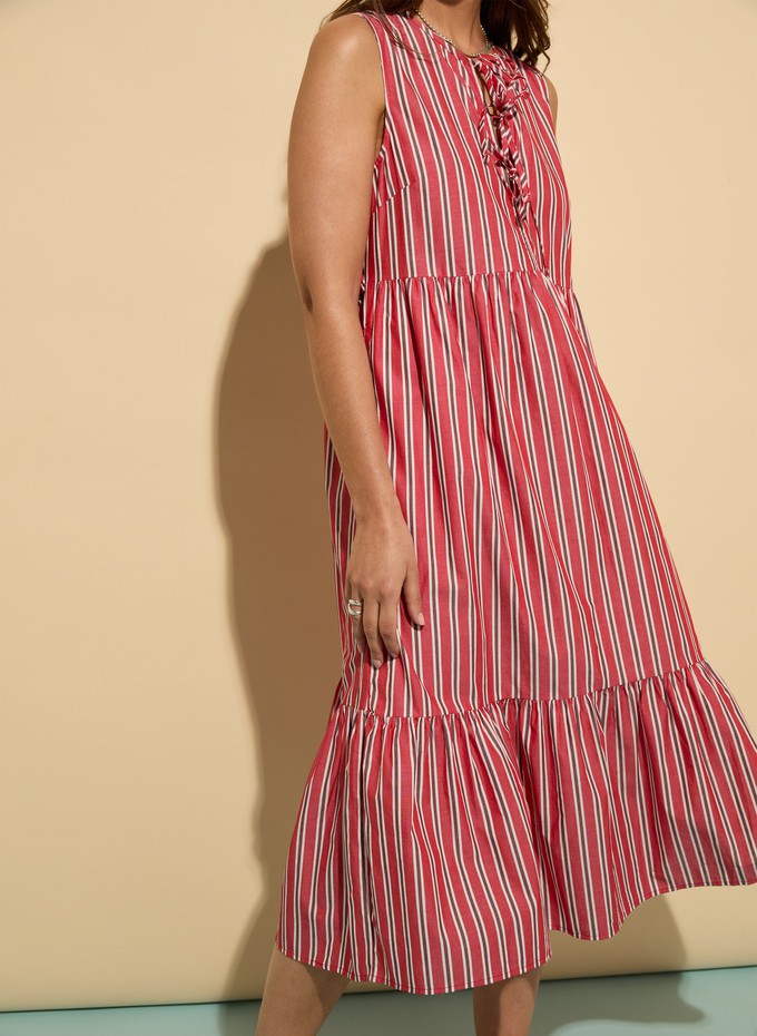 Devi Organic Cotton Tie Midi Dress from Baukjen