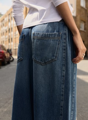 Petite Leonor Tie Front Wide Leg Jeans from Baukjen