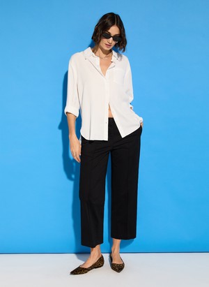 Taylor Organic Cotton Cropped Trousers from Baukjen