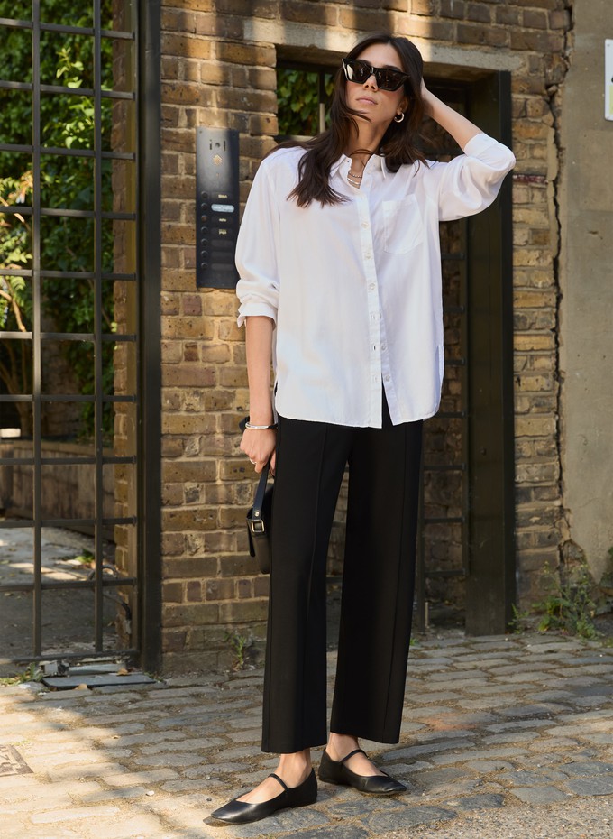 Ebru Ponte Straight Leg Crop Trousers from Baukjen