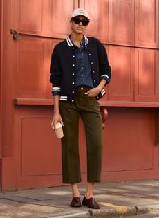 Jena Organic Cotton Stretch Wide Crop Jeans via Baukjen