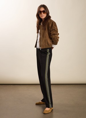 Petite Marjorie Side Stripe Ponte Trousers from Baukjen