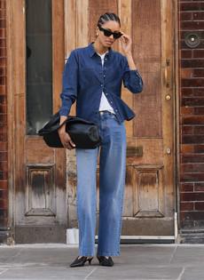 Damaris Organic Denim Shirt via Baukjen