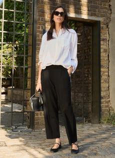Ebru Ponte Straight Leg Crop Trousers via Baukjen