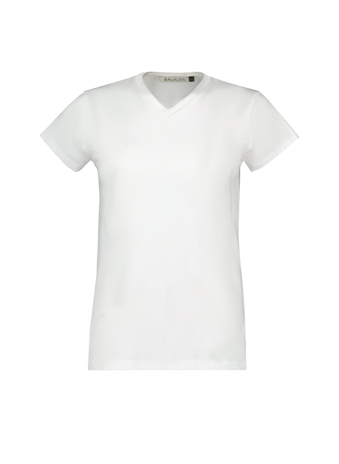 Kiana Organic Cotton V-Neck Slim Tee from Baukjen