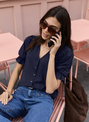 Noa Short Sleeve Blouse from Baukjen